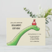 ウォルターザ恐竜誕生日招待状 招待状 (スタンド正面)