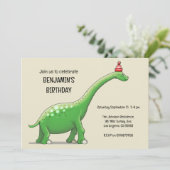 ウォルターザ恐竜誕生日招待状 招待状 (スタンド正面)