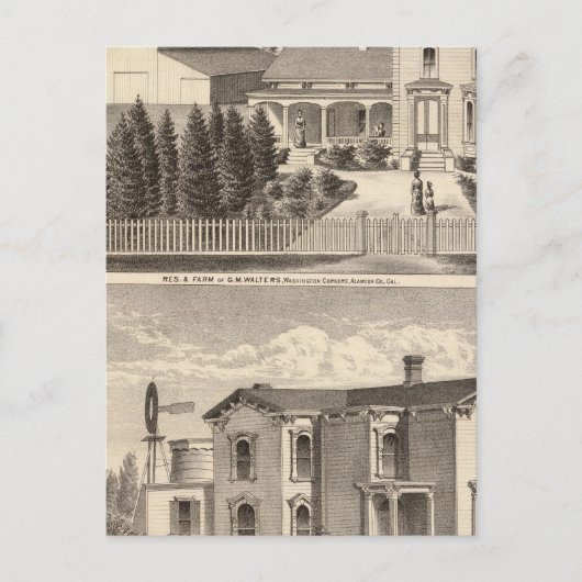 ウォルターズ、クロウエルレジデンス、ファーム ポストカード (正面)