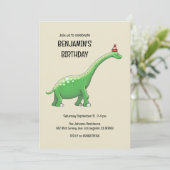 ウォルター恐竜の誕生日招待状 招待状 (スタンド正面)