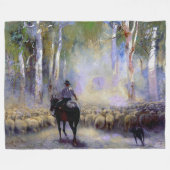 ウォルター・ウィザドーバー1912オーストラリア・アーティスト フリースブランケット (正面(横))