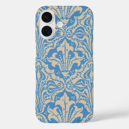 ウォルター・クレインのブルーシードフラワーアート ヴィンテージ Case-Mate iPhoneケース (裏面)