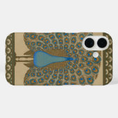 ウォルター・クレインのヴィンテージ ゴールド ブルー クジャク アート Case-Mate iPhoneケース (裏面 (横))