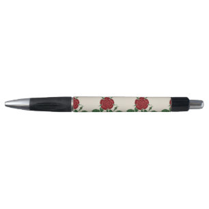 ウォルター・クレイン ヴィンテージ サクソン 赤いバラの模様 ボールペン