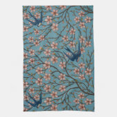 ウォルター・クレイン 「桜とツバメ」 キッチンタオル (縦)