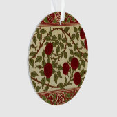 ウォルター・クレイン 赤いバラのトゲのある茎 オーナメント (正面)