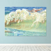ウォルター・クレーンによる海王星の馬 キャンバスプリント (インサイチュ (ウッドフロア))