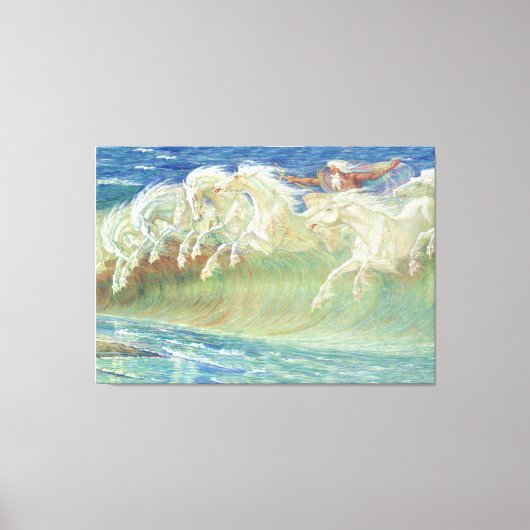 ウォルター・クレーンによる海王星の馬 キャンバスプリント (正面)