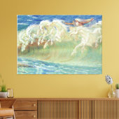 ウォルター・クレーンによる海王星の馬 キャンバスプリント (インサイチュ (リビング))