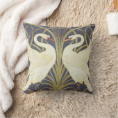 ウォルター・クレーン・スワン、ラッシュ・アンド・アイリス・アールヌーボー クッション (ブランケット)