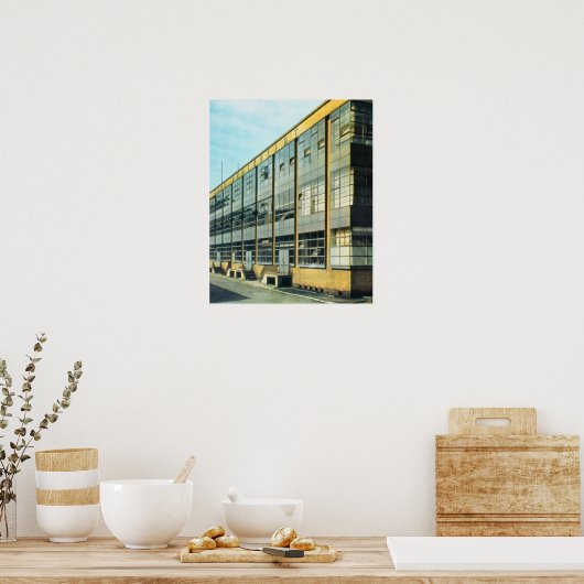 ウォルター・グロピウスの設計によるファグスシューズ工場 ポスター (キッチン)