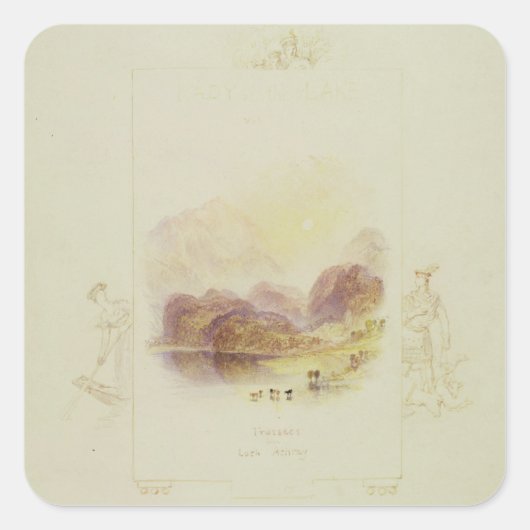 ウォルター・スコットのイラストレーションのデザイン スクエアシール (正面)