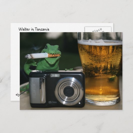ウォルター: ビール, タバコ, カメラのポストカード ポストカード (正面/裏面)