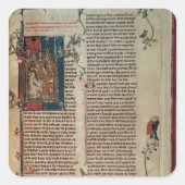 ウォルター・マップが冒険の話を書き留める スクエアシール (正面)