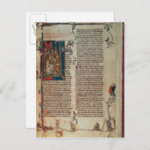 ウォルター・マップが冒険の話を書き留める ポストカード (正面/裏面)