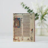 ウォルター・マップが冒険の話を書き留める ポストカード (スタンド正面)