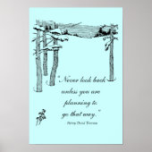 ウォルデン引用文、"決して振り返らない" ポスター (正面)