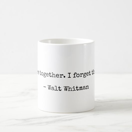 ウォルトウィットマン文学愛引用文MUG コーヒーマグカップ (中央)
