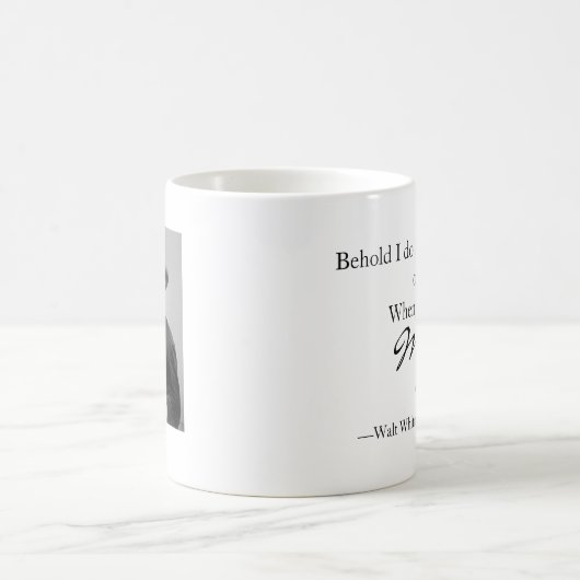 ウォルトホイットマン引用文ソングオブマイマグ コーヒーマグカップ (中央)