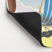 ウォルトンビーチ,エセックス海辺の旅行ポスター マウスパッド (コーナー)