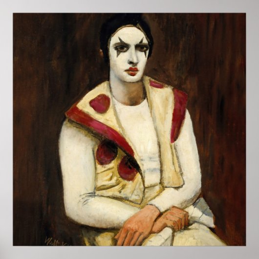 ウォルト・クーンによる「ブラックウィッグとのピエロ」 ポスター (正面)