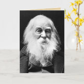 ウォルト・ホイットマンのポートレートの誕生日の詩歌の引用文 カード (黄色い花)