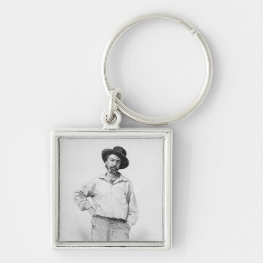 ウォルト・ホイットマンの「葉へのfrontispieceの キーホルダー (正面)