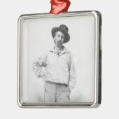 ウォルト・ホイットマンの「葉へのfrontispieceの メタルオーナメント (左)