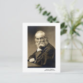 ウォルト・ホイットマンポートレート(1869) ポストカード (スタンド正面)