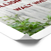 ウォルト・ホイットマン引用文 – ポスター (角)