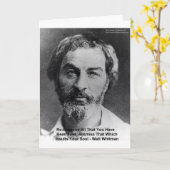 ウォルト·ホイットマン「魂を侮辱する」引用文贈り物とカード カード (黄色い花)