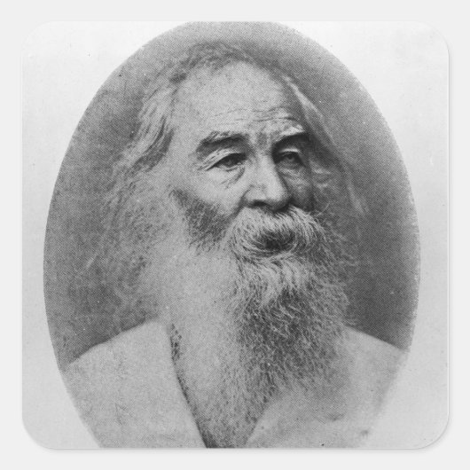 ウォルト・ホイットマン、1889年に撮影 スクエアシール (正面)
