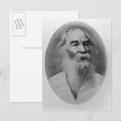 ウォルト・ホイットマン、1889年に撮影 ポストカード (正面/裏面)