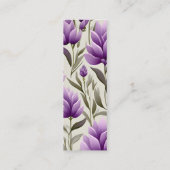 ウォルドフコンテンポラリーフローラルパターンアートブックマーク コーリングカード (裏面)