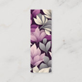 ウォルドフコンテンポラリーフローラルパターンアートブックマーク コーリングカード (裏面)