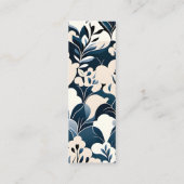 ウォルドフコンテンポラリーフローラルパターンアートブックマーク コーリングカード (裏面)