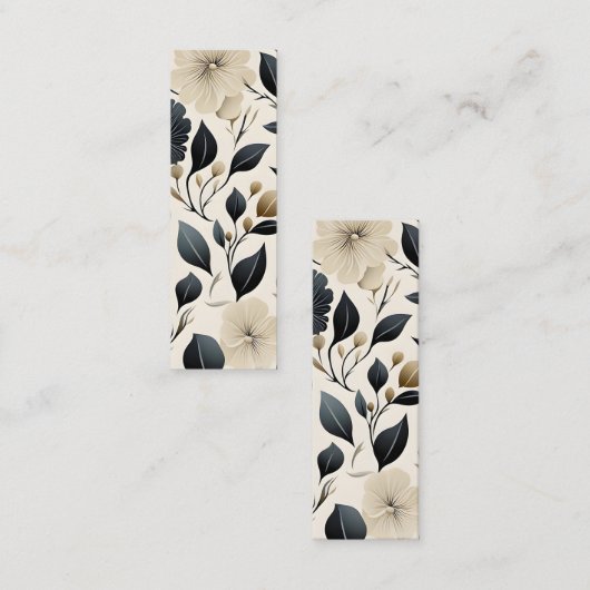 ウォルドフコンテンポラリーリーフパターンアートブックマーク コーリングカード (正面/裏面)