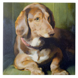 ウォルドマンかわいい犬の19世紀の美しい姿 タイル