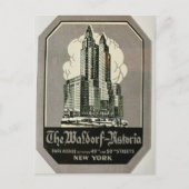 ウォルドルフ アストリア パーク アヴェ ニューヨーク シティ ポストカード (正面)