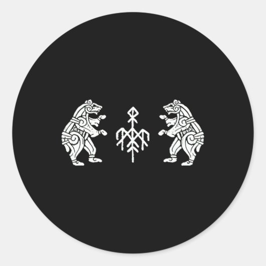 ウォルドレン踊りクマ ラウンドシール (正面)