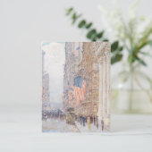 ウォルドーフの芸術に関す絵画るチルド・ハサム国旗 ポストカード (スタンド正面)