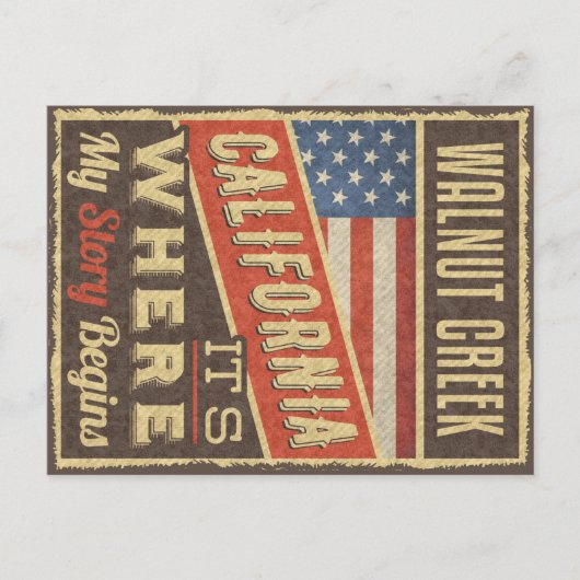 ウォルナットクリークカリフォルニア ポストカード (正面)