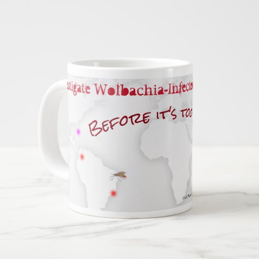 ウォルバキア20オズを調べろ。RoseWritesによるマグカップ ジャンボコーヒーマグカップ (正面左)