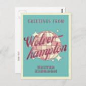 ウォルバーハンプトンUKバケーションレトロポストカード ポストカード (正面/裏面)