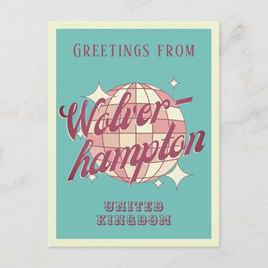 ウォルバーハンプトンUKバケーションレトロポストカード ポストカード (正面)
