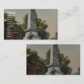 ウォルフおよびMontcalm記念碑、ケベックまれなPhotochro 名刺 (正面/裏面)