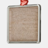 ウォルフガング、モーツァルトおよびWeberの結婚証明書 メタルオーナメント (左)