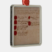 ウォルフガング、モーツァルトおよびWeberの結婚証明書 メタルオーナメント (右)