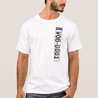 ウォルフスブルクのナンバープレート Tシャツ