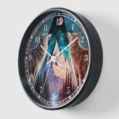 ウォルブスマウンテンビジョナリーファンタジーアート 壁時計 (傾斜)